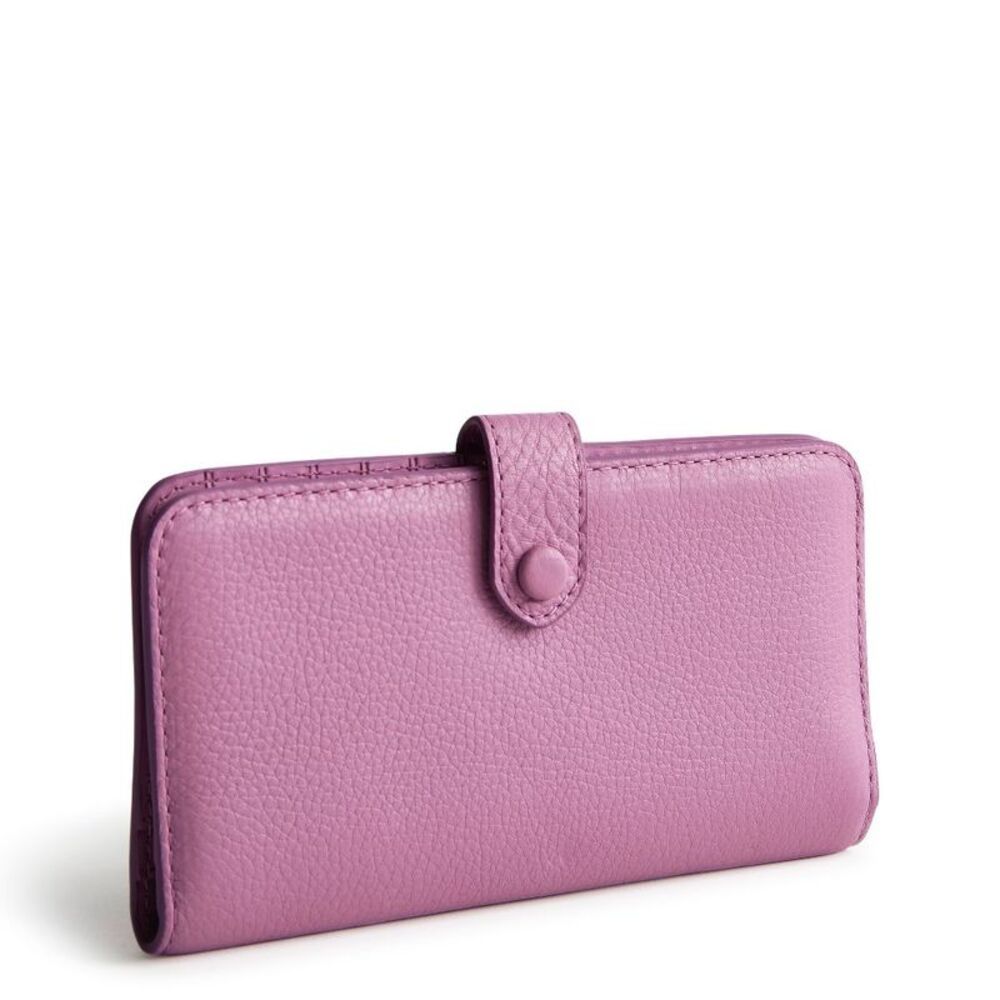 Vera Bradley Women's Leather Tab Wallet Smoky Grape